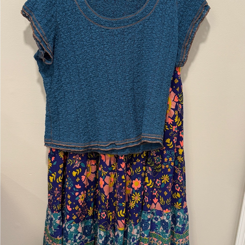 NATURAL LIFE Boho Floral Palazzo Pant size M with Natural Life Top size L
